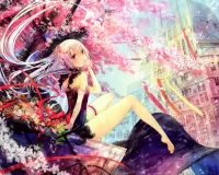 Пазл Сакура в городе