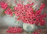 Пазл Сакура в вазе