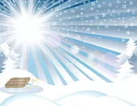 Пазл Санки и снег