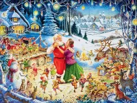 Пазл Санта танцует