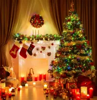 Пазл Сапожки на камине