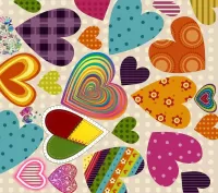 Пазл Сердечки