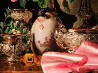 Пазл Серебро фарфор шёлк