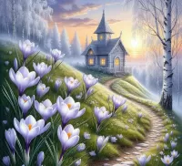 Пазл Серебряный лес