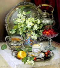 Пазл Серебряный сервиз