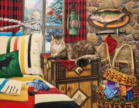 Пазл Серьезный кот