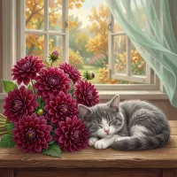Пазл Серый котенок