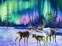 Пазл Северное сияние