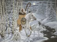 Пазл Шаман на лошади