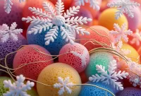 Пазл Шарики и снежинки