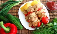 Пазл Шашлык и овощи 