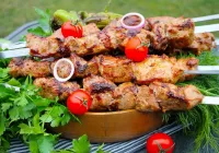 Пазл Шашлык и зелень 