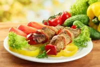 Пазл Шашлыки с помидорами