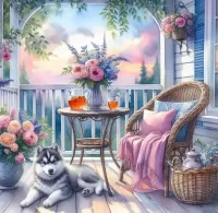 Пазл Щенок хаски