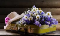 Пазл Шляпа и цветы