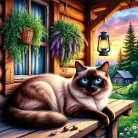 Пазл Сиамская кошка