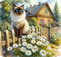 Пазл Сиамская кошка