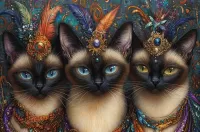 Пазл Сиамские кошки