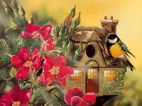 Пазл Синичка