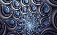 Пазл Синие капли на сером