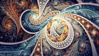 Пазл Синий и золотистый