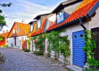 Пазл Синяя дверь