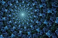 Пазл Синяя спираль