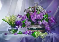 Пазл Сирень и ландыши