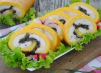 Пазл Сырный рулет с грибами