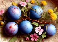 Пазл Сливы на ветке