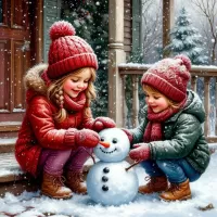 Пазл Снеговичек