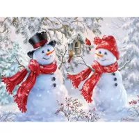 Пазл Снеговички