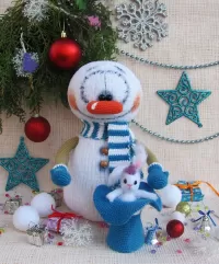 Пазл Снеговичок
