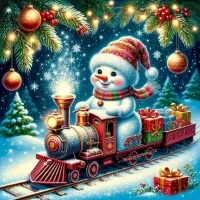 Пазл Снеговик