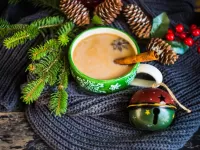 Пазл Снежинки на чашке