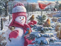 Пазл Снежная баба