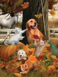 Пазл Собираем листья