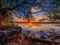 Пазл Солнце садится