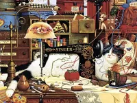 Пазл Спящий кот