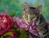 Пазл Среди цветов