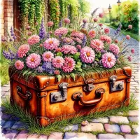 Пазл Старый чемодан