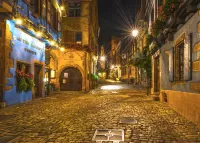 Пазл Старый город ночью