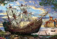 Пазл Старый парусник