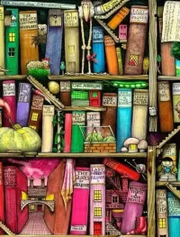 Пазл Старый развал книг