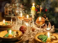 Пазл Стол к Рождеству