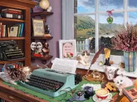 Пазл Стол писателя