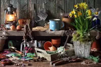 Пазл Стол садовника