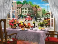 Пазл Стол у окна