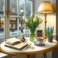 Пазл Столик в кафе