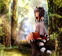 Пазл Полосатая кошечка